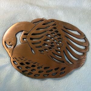 Vintage 1982 Copper Plated Trivet/ Hot Plate